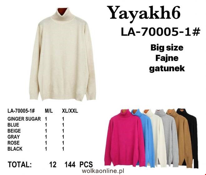 Sweter damskie LA-70005-1 Mix KOLOR  M-2XL