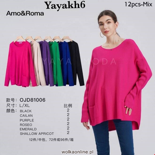 Sweter damskie OJD81006 Mix KOLOR  S/M-L/XL