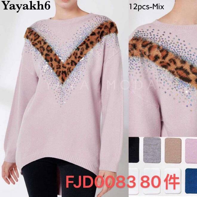 Sweter damskie FJD0083 Mix KOLOR  Standard