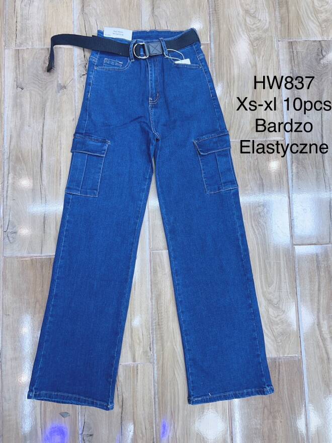 Jeansy damskie HW837 1 kolor  XS-XL