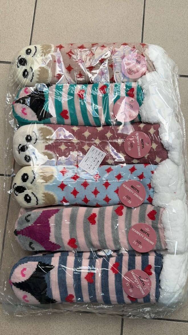 Kapcie-skarpety damskie 9183 Mix KOLOR  35-42 1