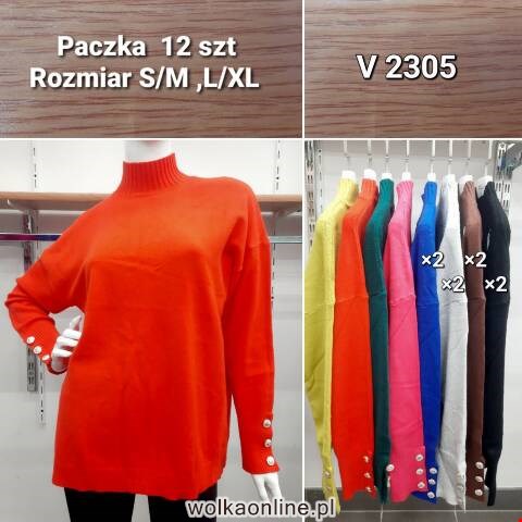 Sweter damskie V2305 Mix kolor S/M-L/XL