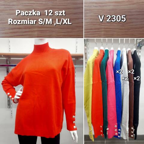 Sweter damskie V2305 Mix kolor S/M-L/XL 1