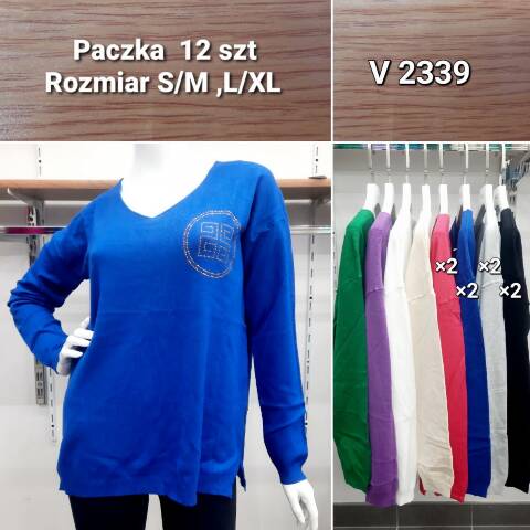 Sweter damskie V2339 Mix kolor S/M-L/XL