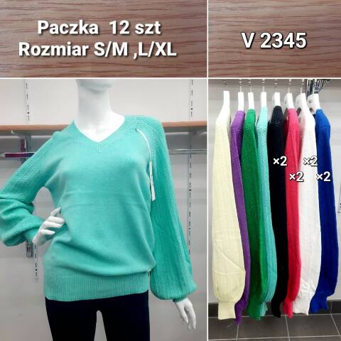 Sweter damskie V2345 Mix kolor S/M-L/XL