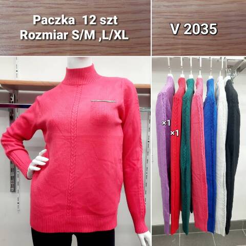 Sweter damskie V2035 Mix kolor S/M-L/XL 1