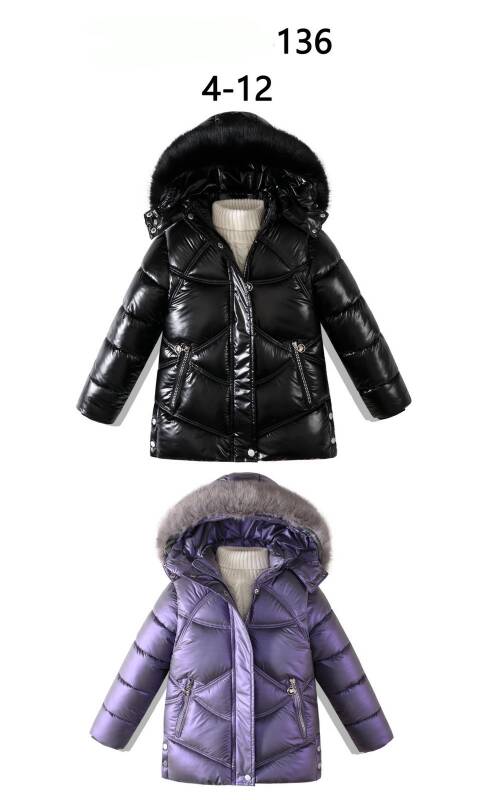 Kurtka chłopięca zimowa 136 Mix kolor 4-12 
