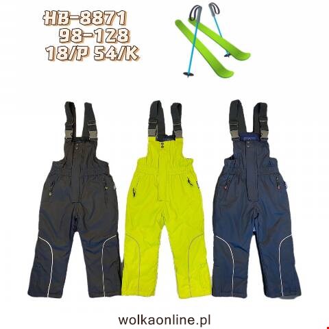 Spodnie śniegowce dziewczęce HB-8871 Mix kolor 98-128