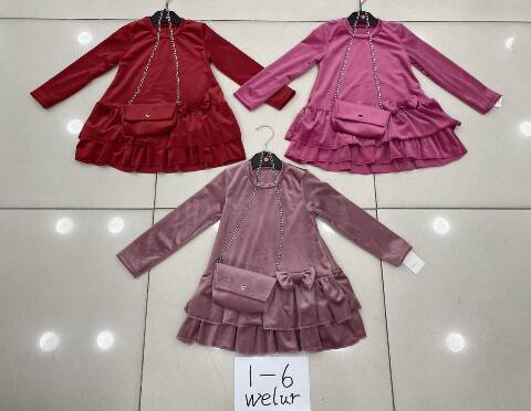 Sukienka dziewczęca 9554 1 kolor 1-6 1