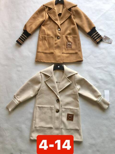 Płaszcze dziewczęce 9558 1 kolor 4-14 1