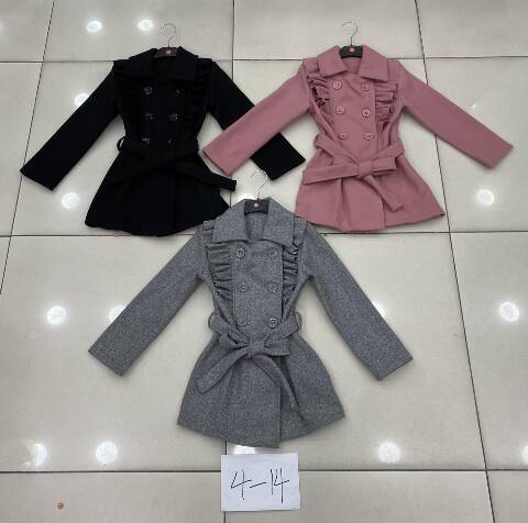 Płaszcze dziewczęce 9562 1 kolor 4-14