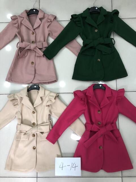 Płaszcze dziewczęce 9563 1 kolor 4-14 1