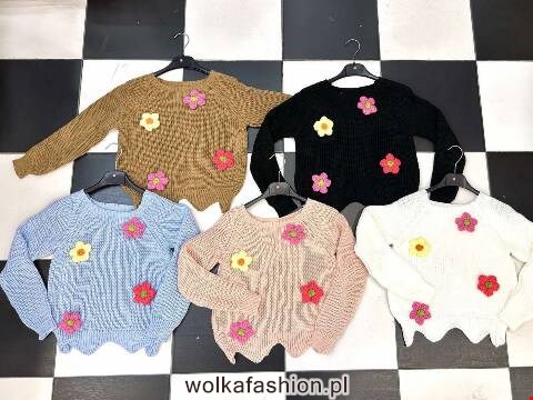 Sweter  dziewczęce 9577 1 kolor 4-14