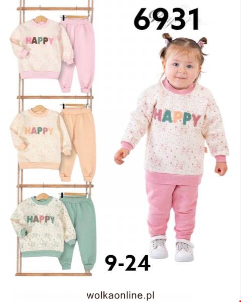 Komplet dziewczęcy 6931 1 kolor 9-24 (Towar Tureckie)