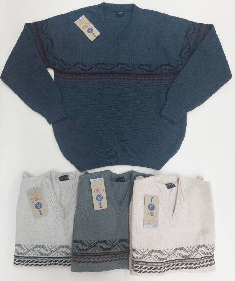 Sweter męskie 0756 Mix kolor M-XL (Towar Tureckie)