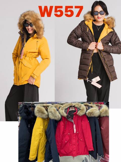 Kurtka  damskie  zimowa W557 1 kolor S-2XL
