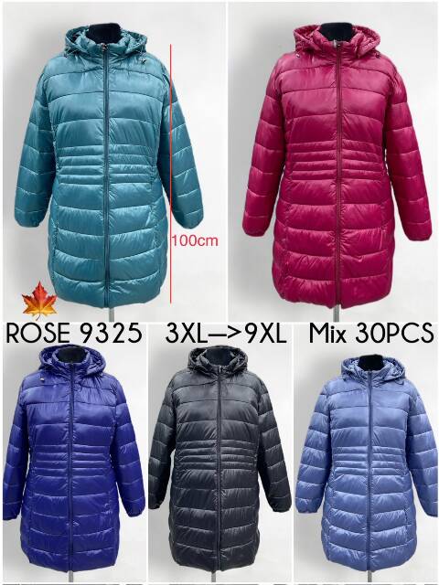 Kurtka damska zimowa 9325 1 kolor 3XL-9XL