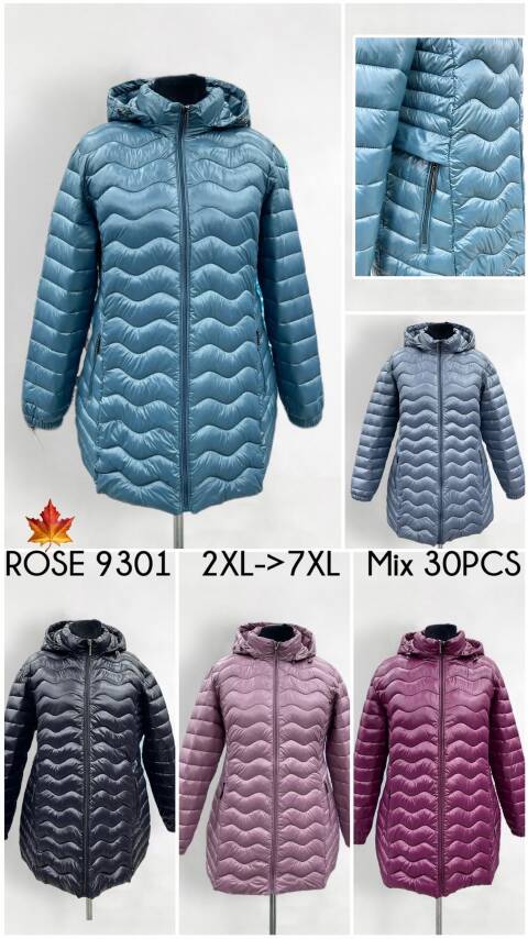 Kurtka damska zimowa 9301 1 kolor 2XL-7XL