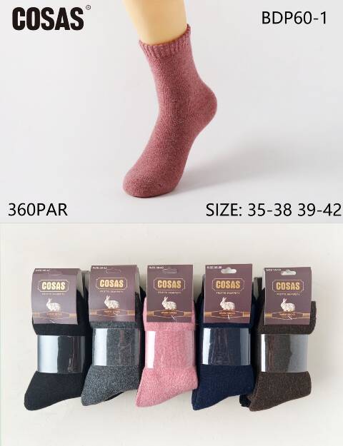 Skarpety damskie zimowe BDP60-1 Mix kolor 35-42