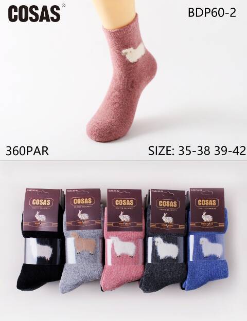 Skarpety damskie zimowe BDP60-2 Mix kolor 35-42 1