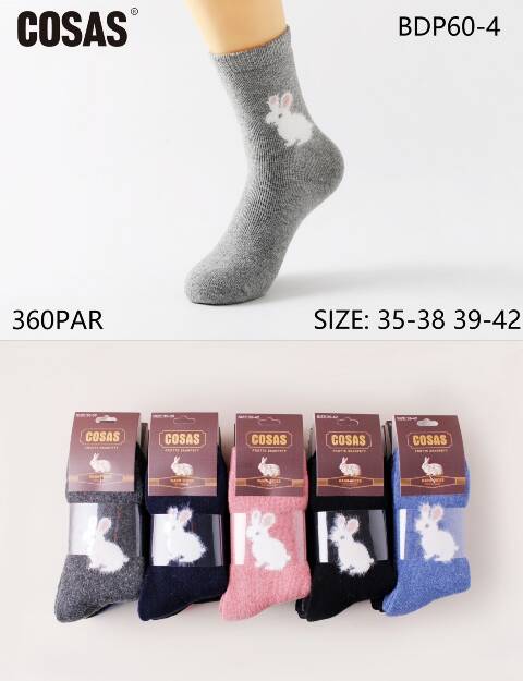 Skarpety damskie zimowe BDP60-4 Mix kolor 35-42 1