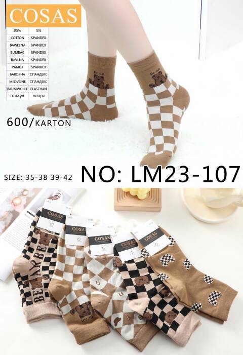 Skarpety damskie zimowe LM23-107 Mix kolor 35-42 1