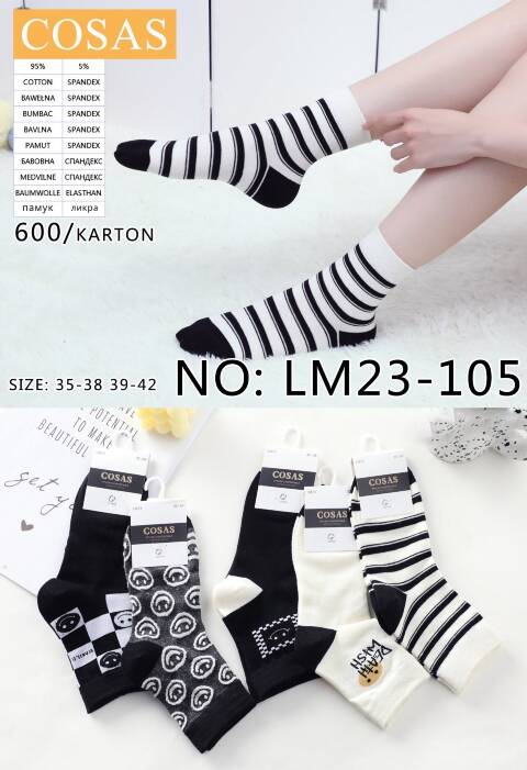 Skarpety damskie zimowe LM23-105 Mix kolor 35-42