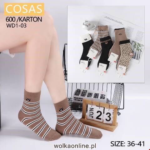 Skarpety damskie zimowe WD1-03 Mix kolor 36-41