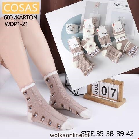 Skarpety damskie zimowe WDP1-21 Mix kolor 35-42