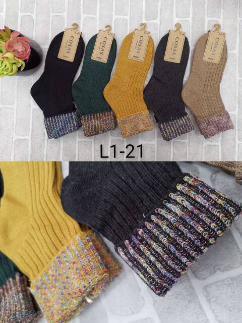 Skarpety damskie zimowe L1-21 Mix kolor 35-42