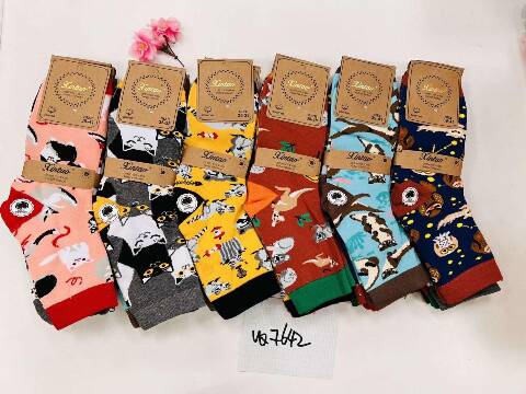 Skarpety damskie UQ7642 Mix kolor 35-42 1