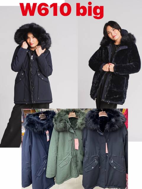 Kurtka damskie zimowa W610BIG 1 kolor 3XL-7XL