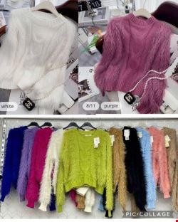 Sweter damskie 2136 Mix kolor Standard (Towar włoskie)