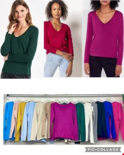 Sweter damskie 2137 Mix kolor Standard (Towar włoskie)