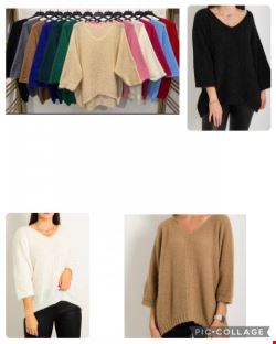 Sweter damskie 2140 Mix kolor Standard (Towar włoskie)