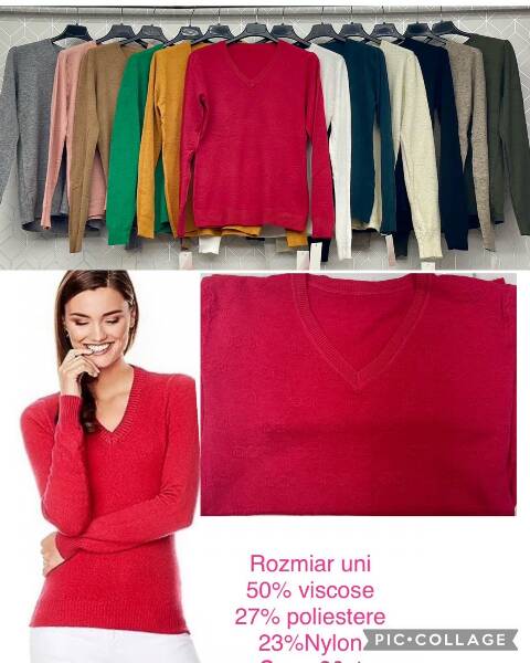 Sweter damskie 2142 Mix kolor Standard (Towar włoskie) 1