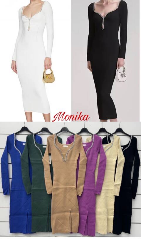 Sukienka damskie 2156 Mix kolor Standard (Towar włoskie)