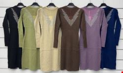 Sukienka damskie 2157 Mix kolor Standard (Towar włoskie)