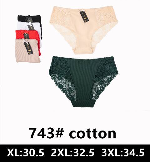 Majtki damskie 743 Mix kolor XL-3XL 1