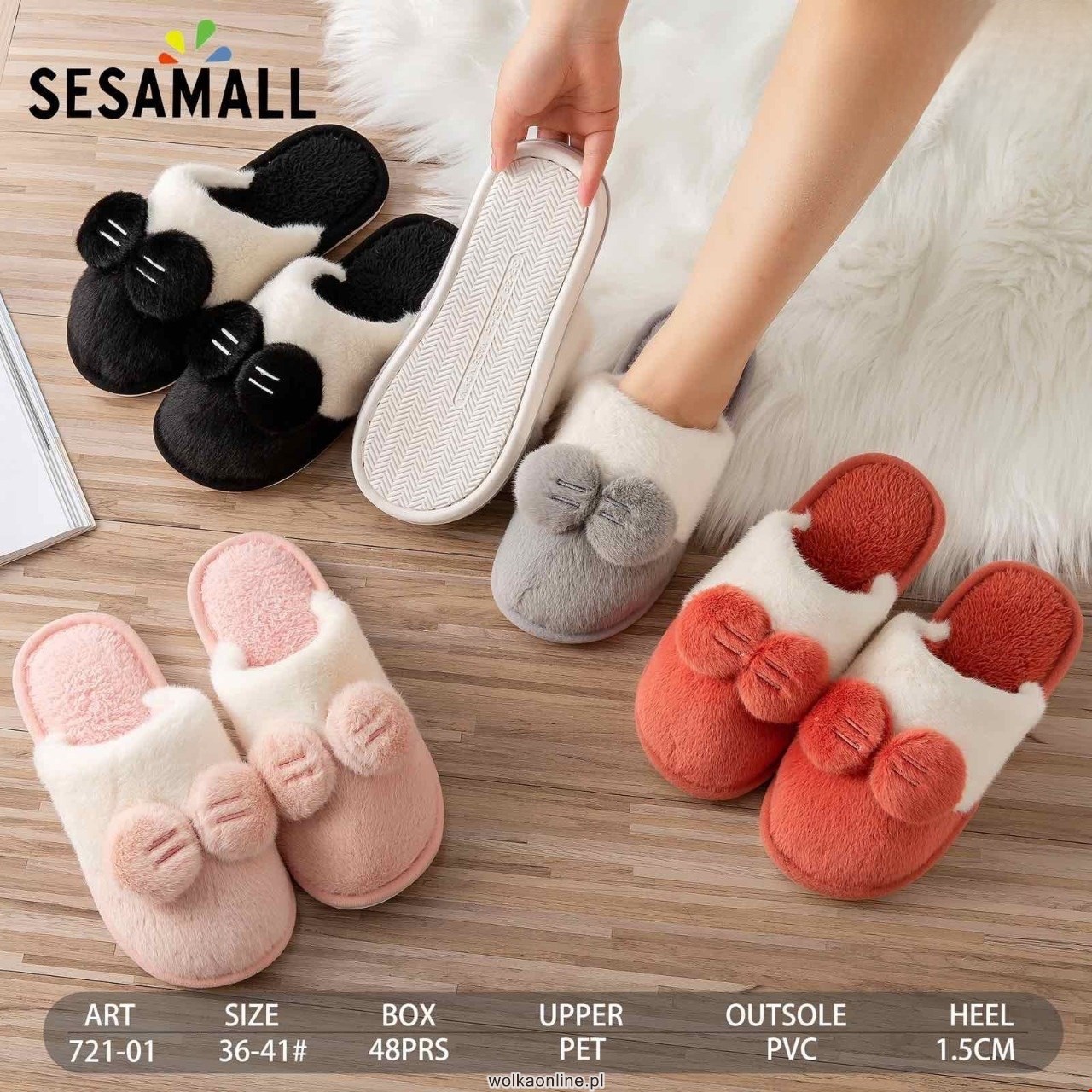 Klapki Damskie 721-01 36-41 MIX KOLOR