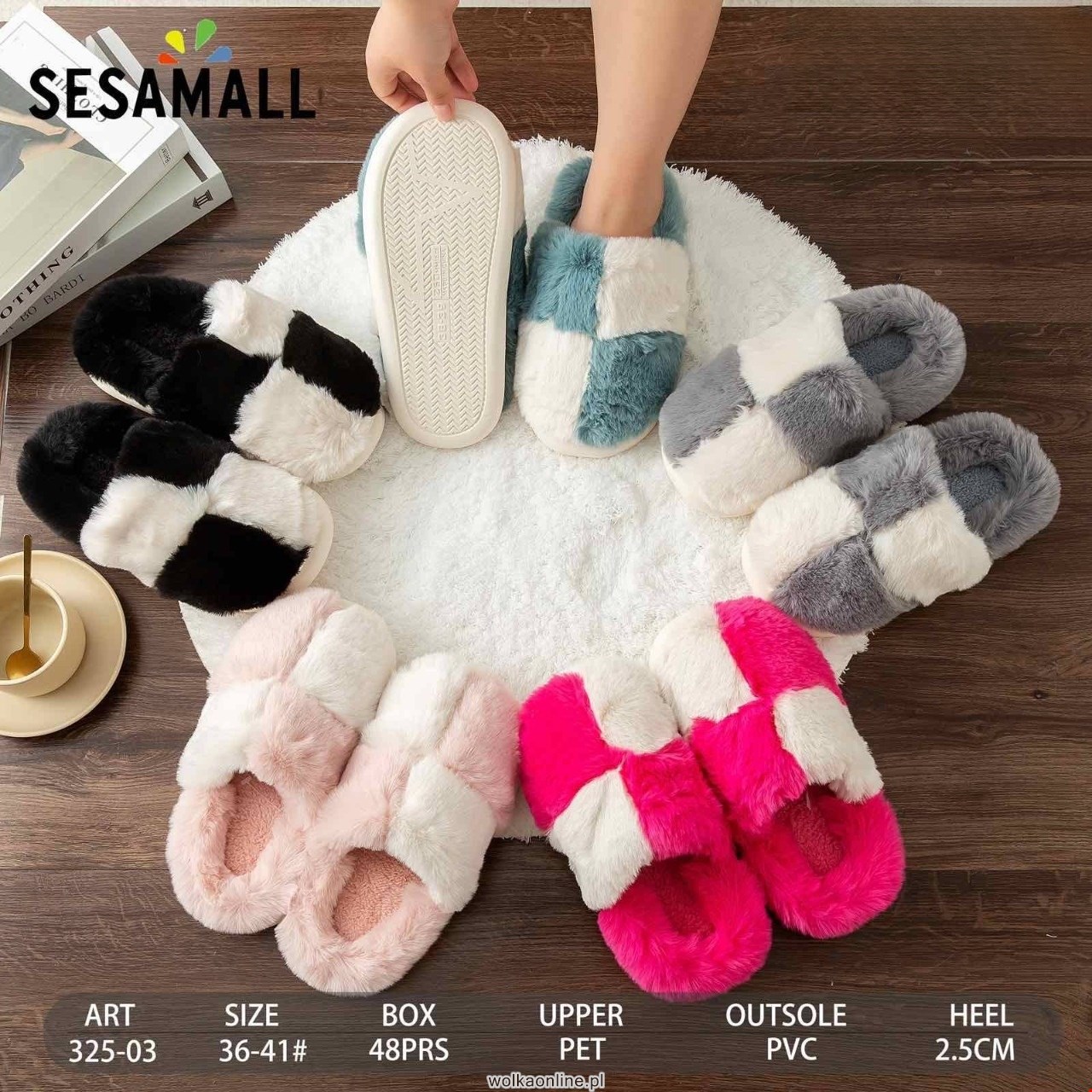 Klapki Damskie 325-03 36-41 MIX KOLOR