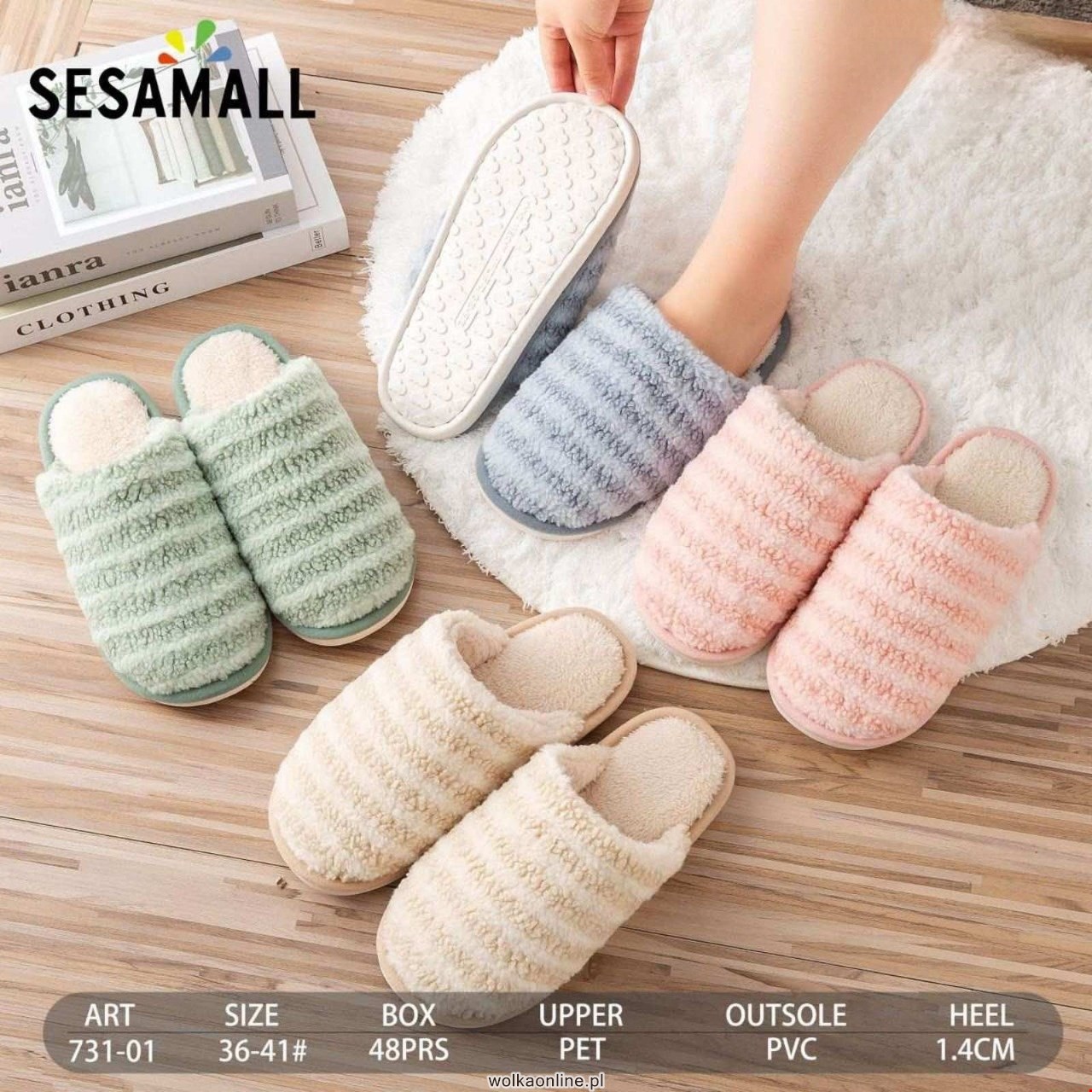 Klapki Damskie 731-01 36-41 MIX KOLOR