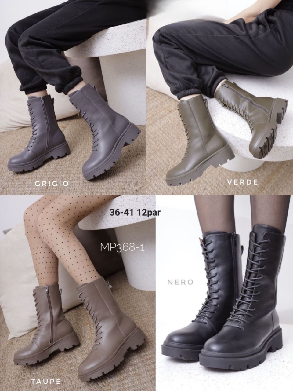 Botki Damskie MP368-1 36-41 KOLOR DO WYBORU  1