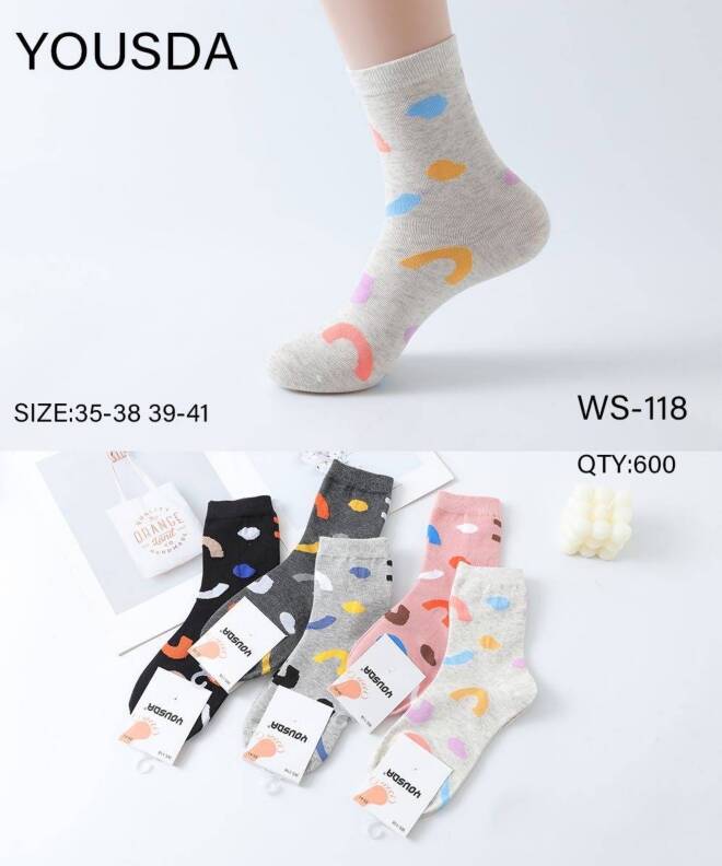 Skarpety damskie WS-118 MIX KOLOR  35-41