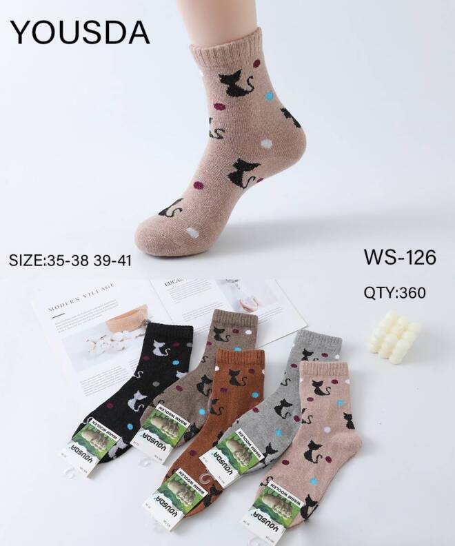 Skarpety damskie WS-126 MIX KOLOR  35-41 1