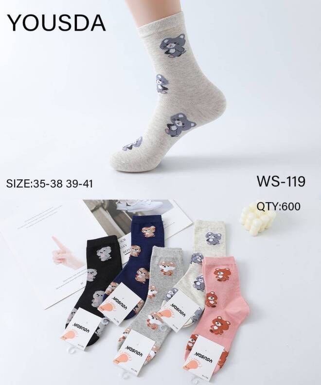 Skarpety damskie WS-119 MIX KOLOR  35-41 1