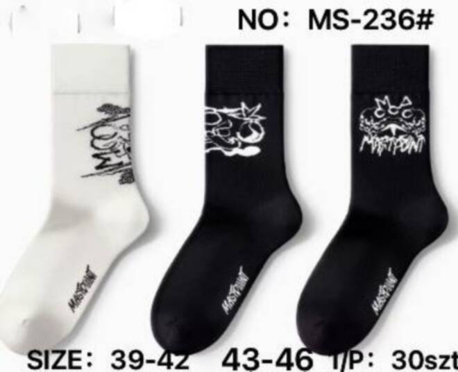 Skarpety męskie MS-236 MIX KOLOR  39-46 1
