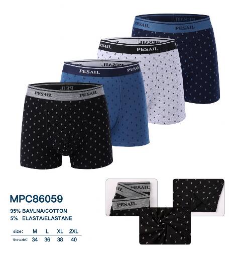 Bokserki męskie 86059 Mix kolor M-2XL