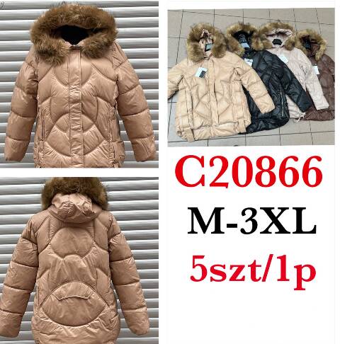 Kurtka damskie zimowa C20866 1 kolor M-3XL