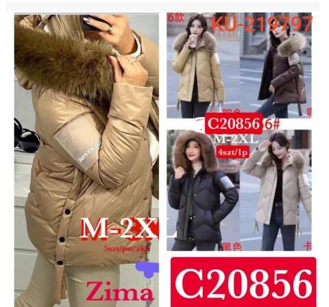 Kurtka damskie zimowa C20856 1 kolor M-2XL